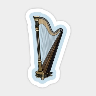 Harp cartoon illustration Sticker